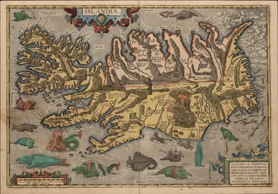 A. Velleius. Islandia by Abraham Ortelius